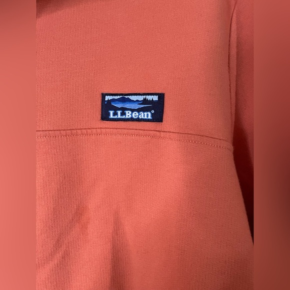 LL Bean Women's Pullover Sweatshirt Size XL Orange Chambray 100% Cotton Colorful - Picture 7 of 8